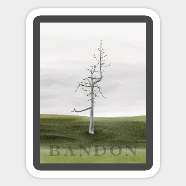 Bandon Dunes Ghost Tree Sticker by claireprints